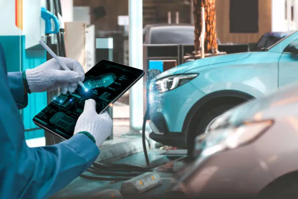 Tesla car workshop