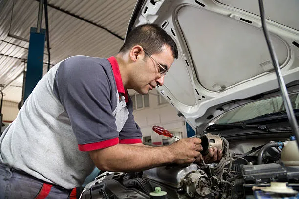 Porsche car mechanic