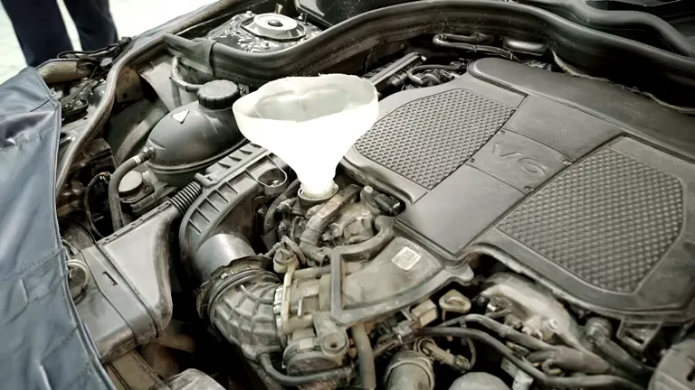 Mercedes engine inspection