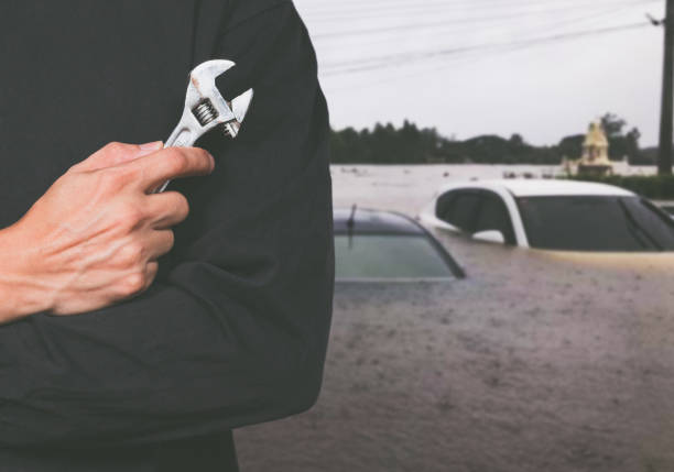 Flooded car repair service in Dubai