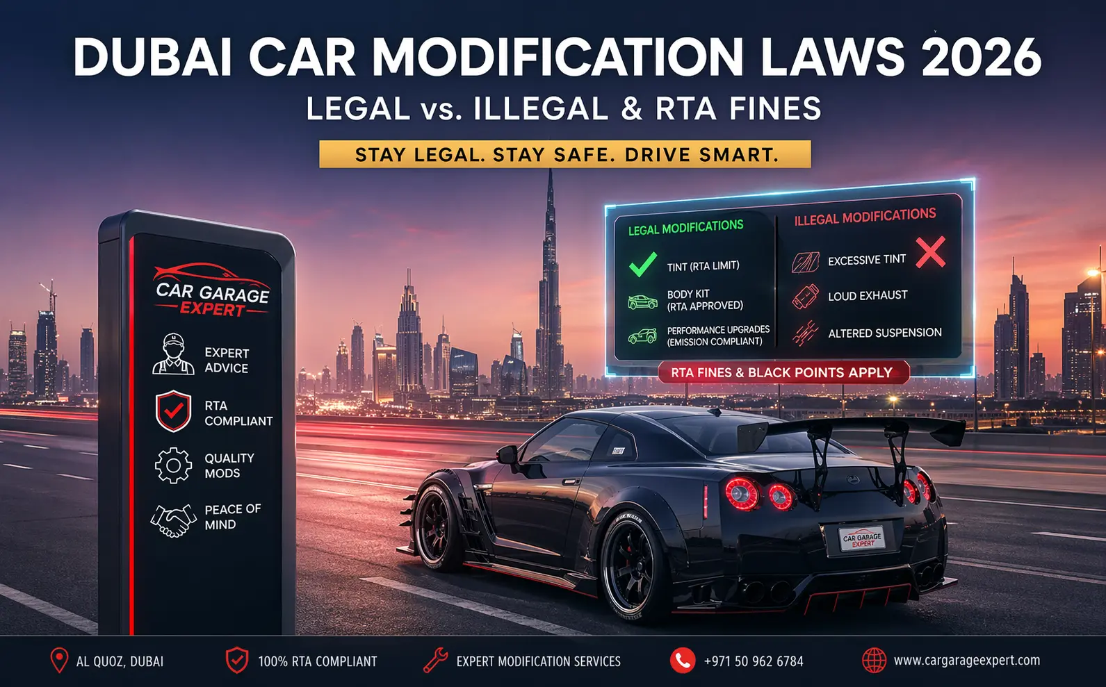 Dubai car modification law 2026