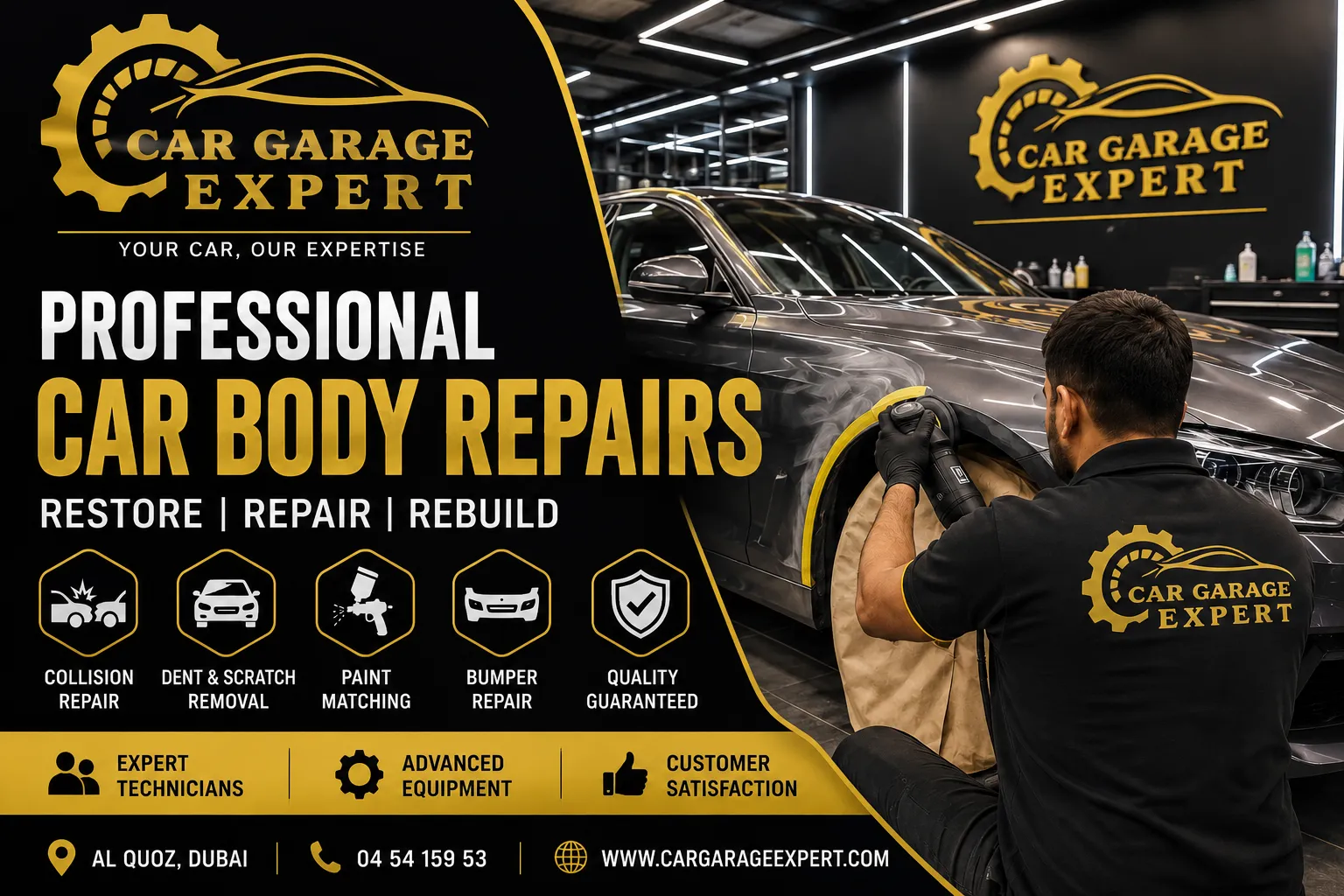 Car Body Repairs in Dubai by Car Garage Expert – Professional and factory-quality auto body repair services.
