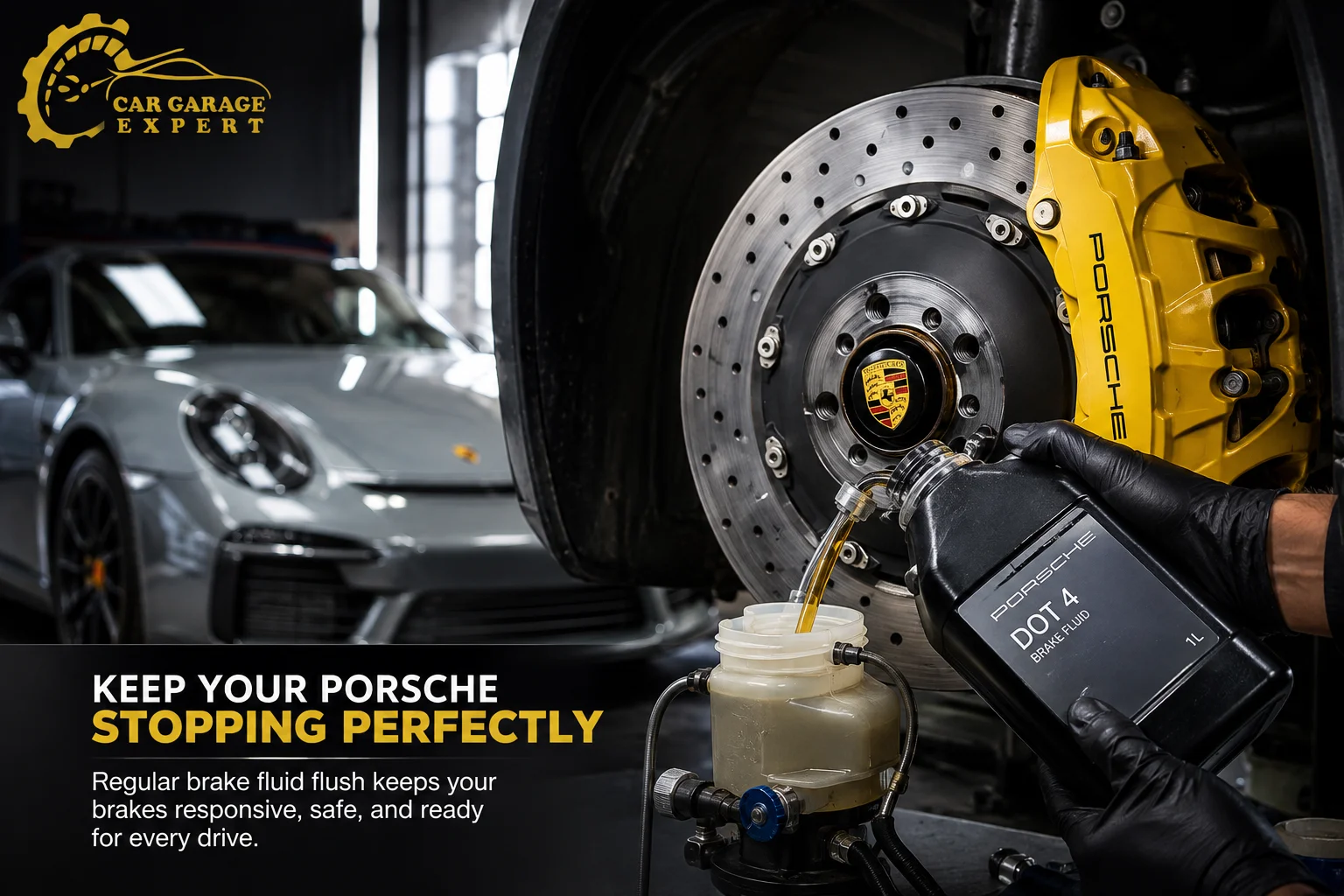Expert Porsche Brake Fluid Flush Service in Dubai
