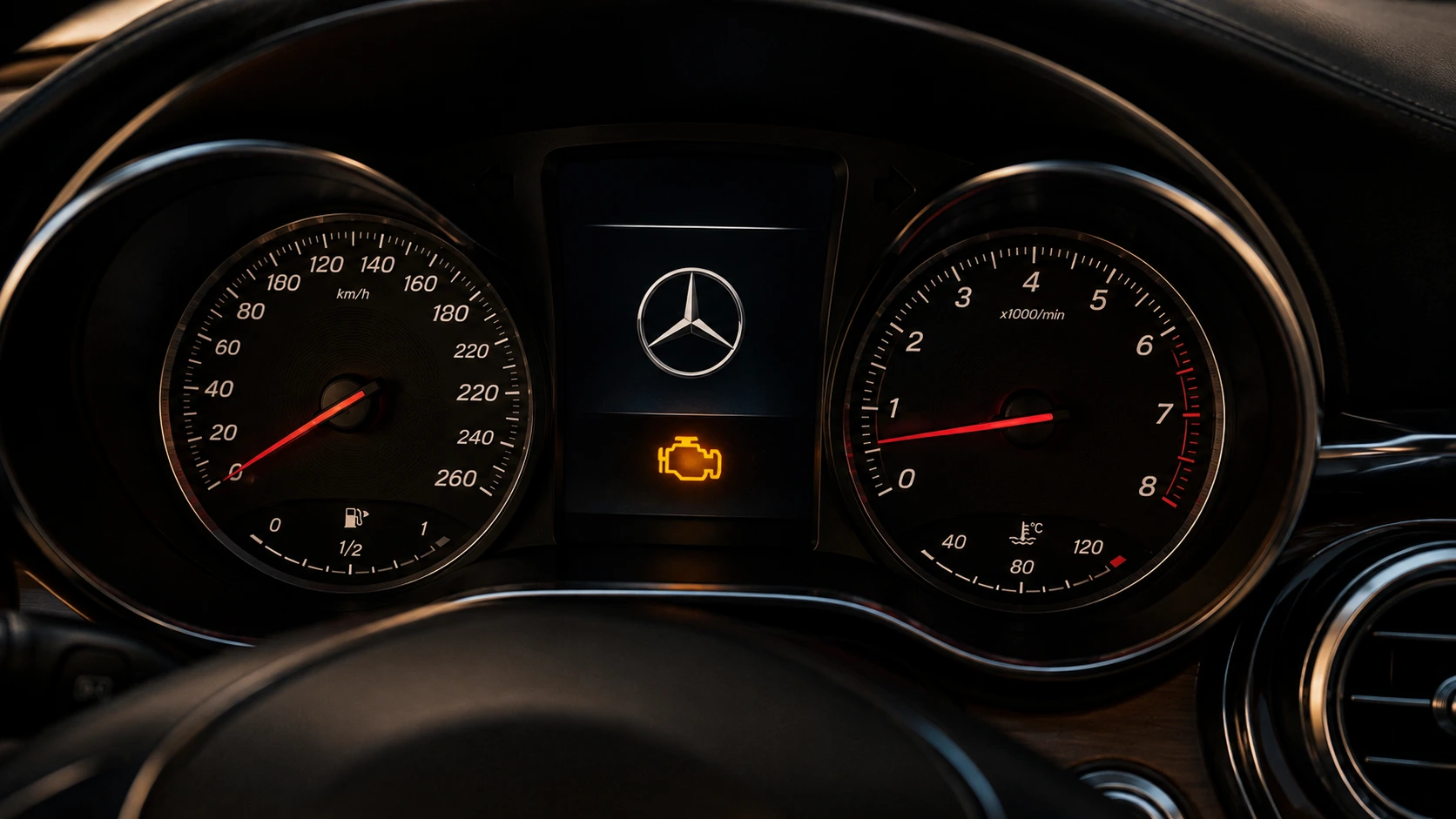 Mercedes Engine Warning Light On