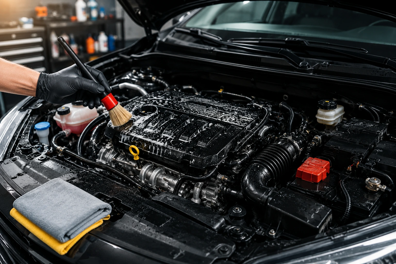 Car Engine Bay Cleaning