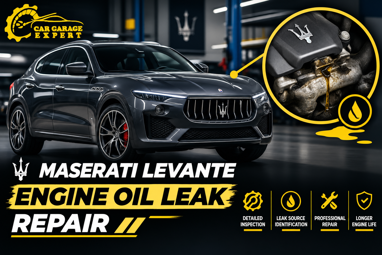Maserati Levante Engine Oil Leak Repair