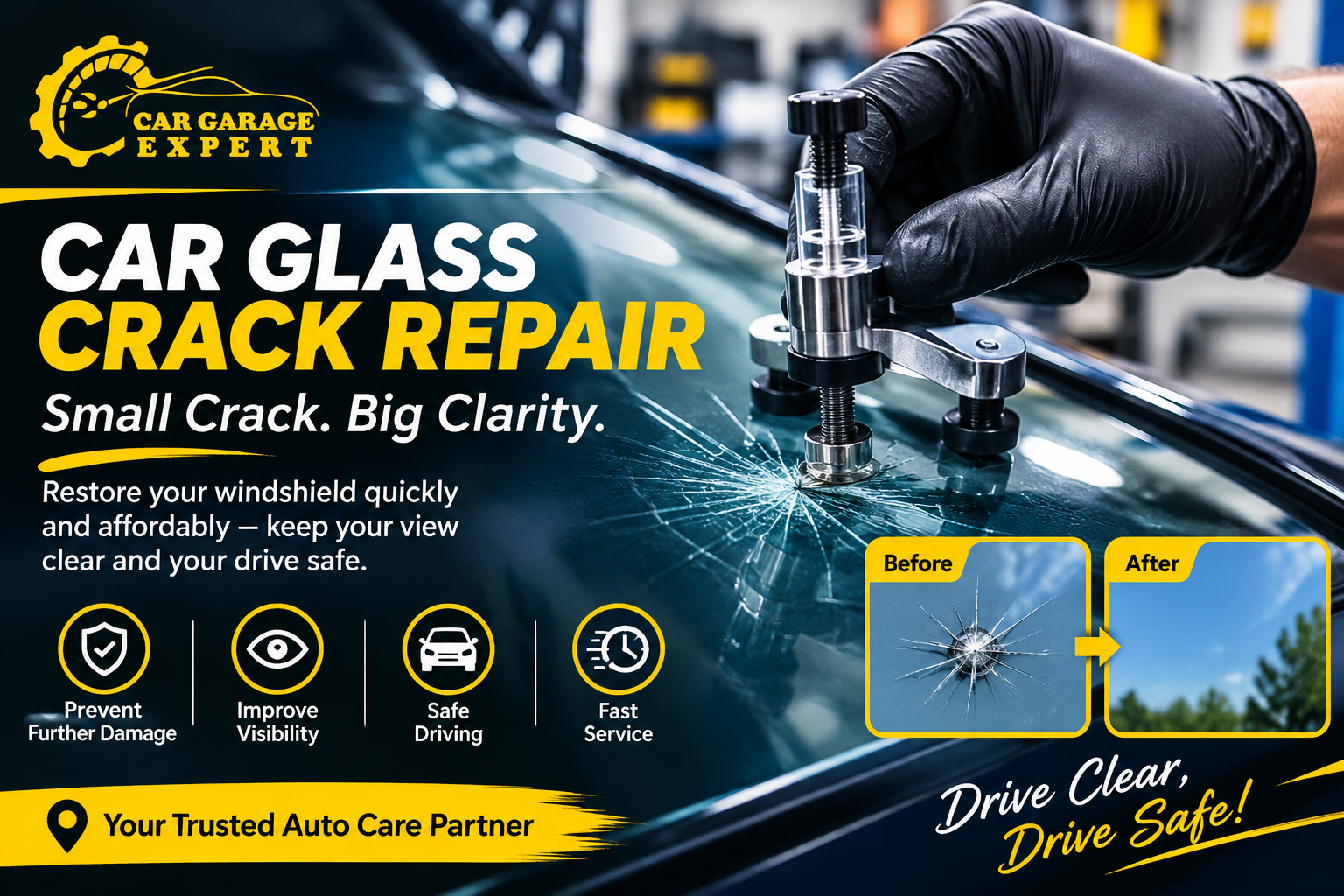 car glass crack repair