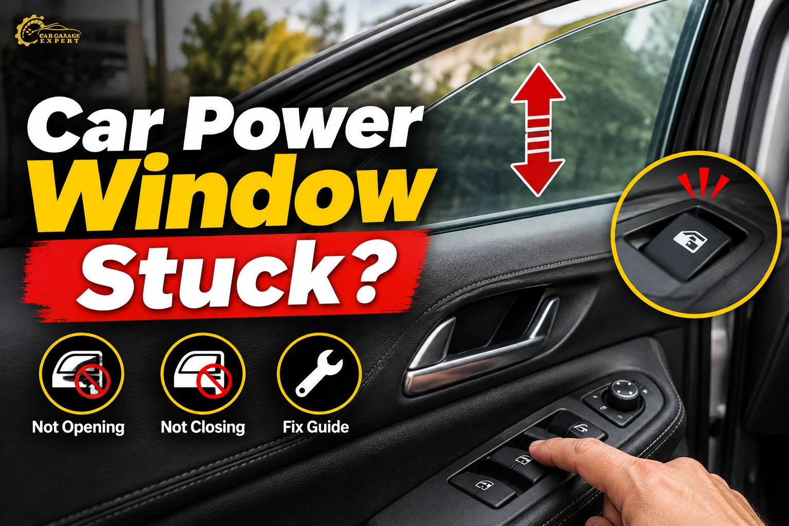 Car Power Window Stuck Open or Shut
