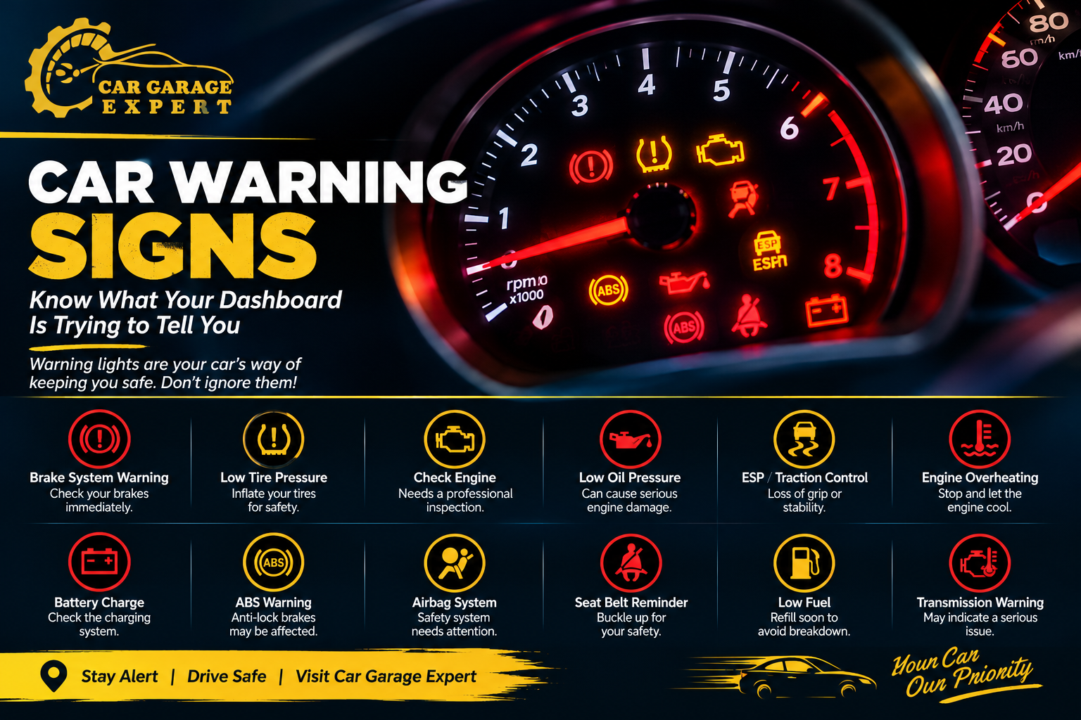 Car Warning Signs