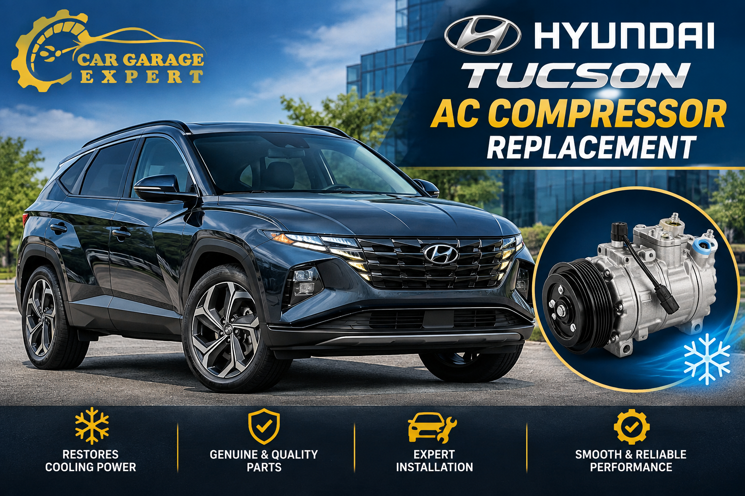 Hyundai Tucson AC Compressor Replacement