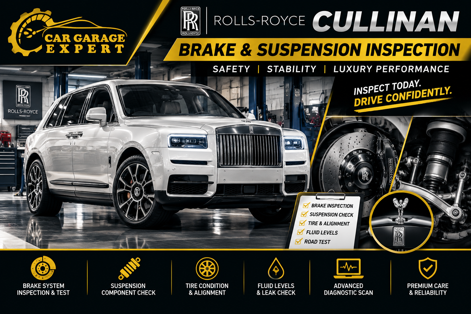 Rolls-Royce Cullinan Brake & Suspension Inspection