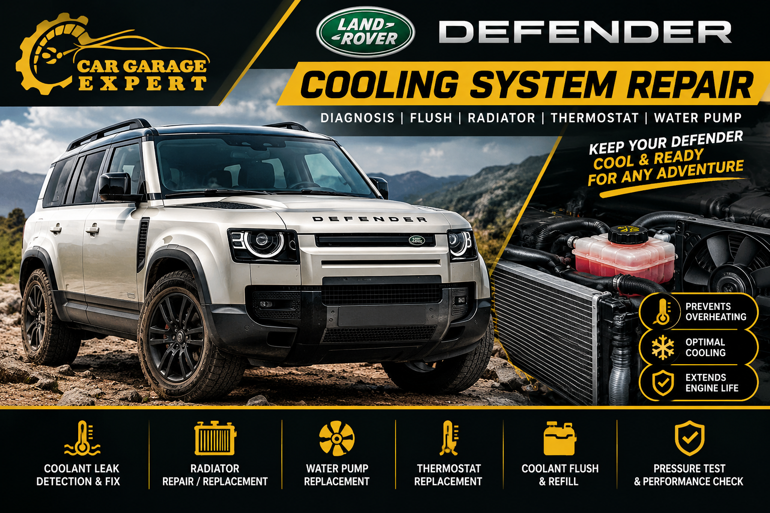 Land Rover Defender Cooling System Repair