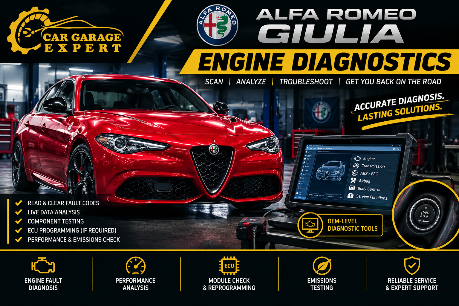 Alfa Romeo Giulia Engine Diagnostics