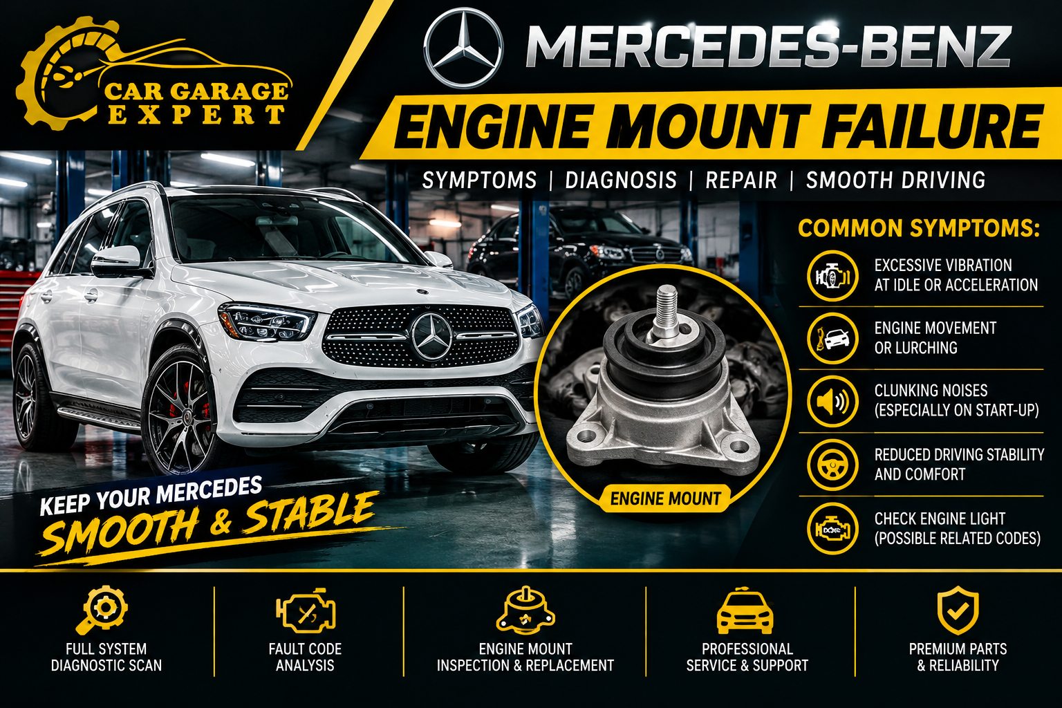 Mercedes Engine Mount Failure Symptoms