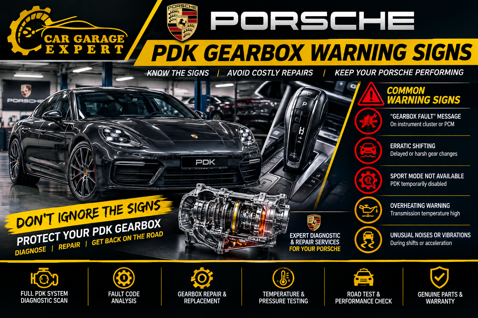 Porsche PDK Gearbox Warning Signs